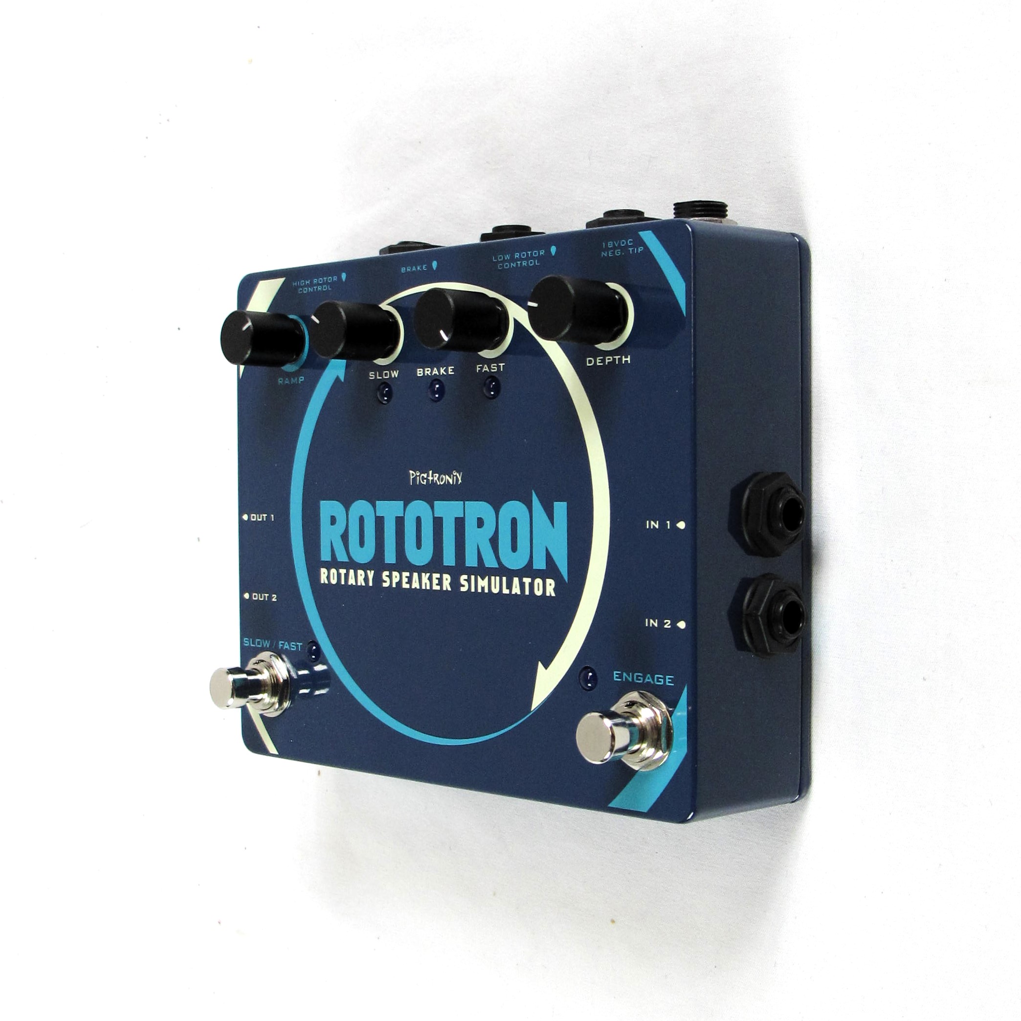 PIGTRONIX ROTOTRON ROTARY SPEAKER EFFECT W/ POWER SUPPLY AND BOX