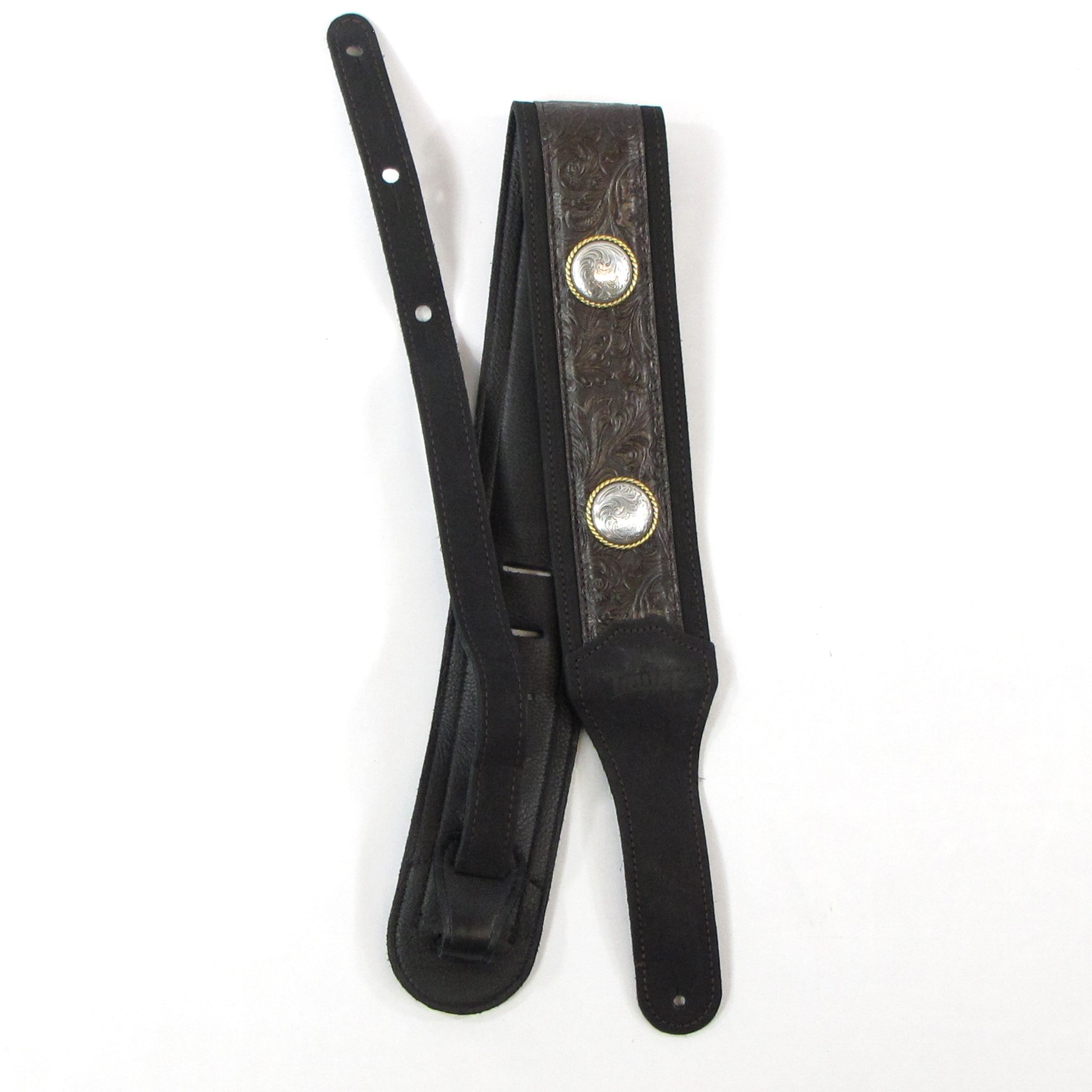 taylor grand pacific 3 inch nickel concho leather strap