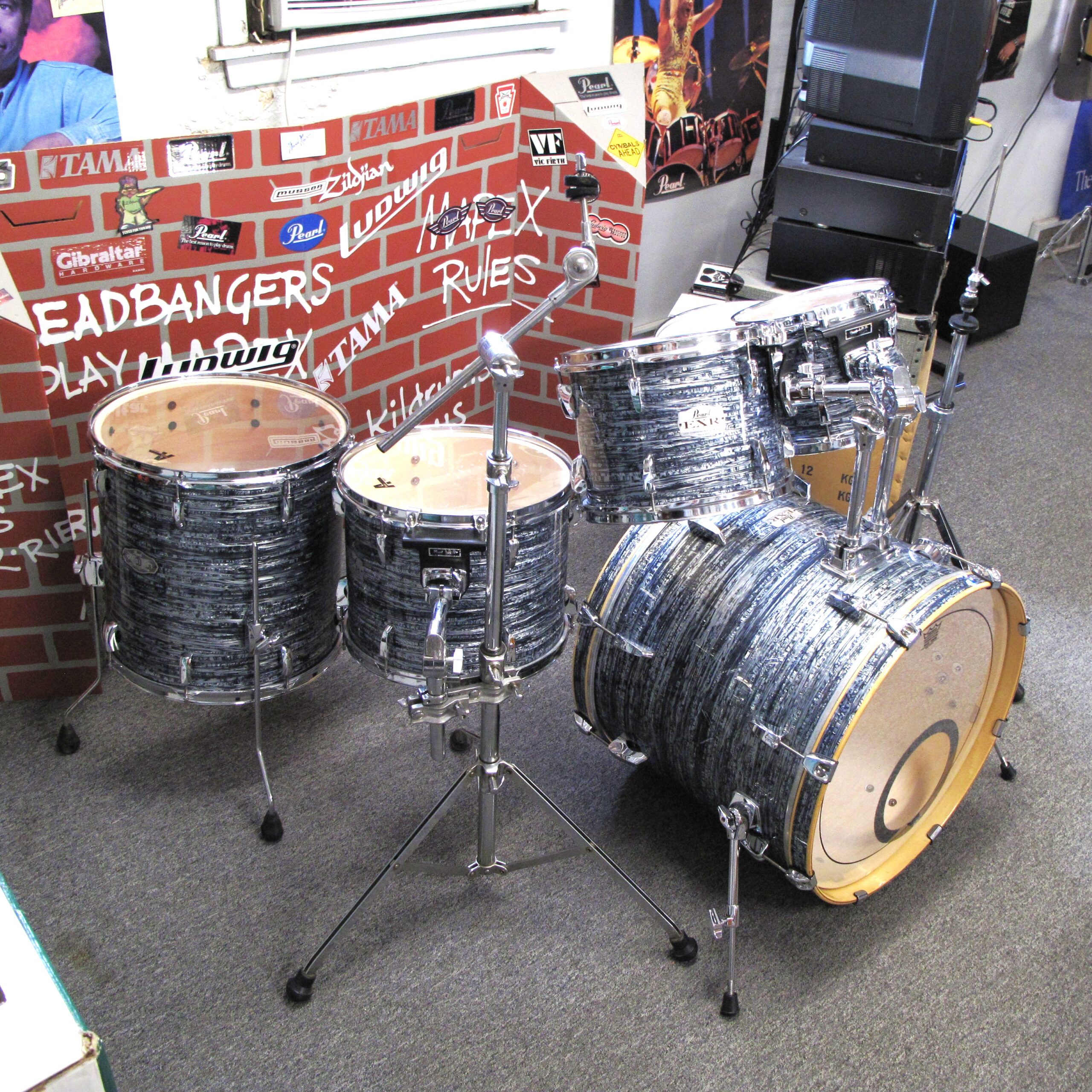 pearl export 6 piece drum set