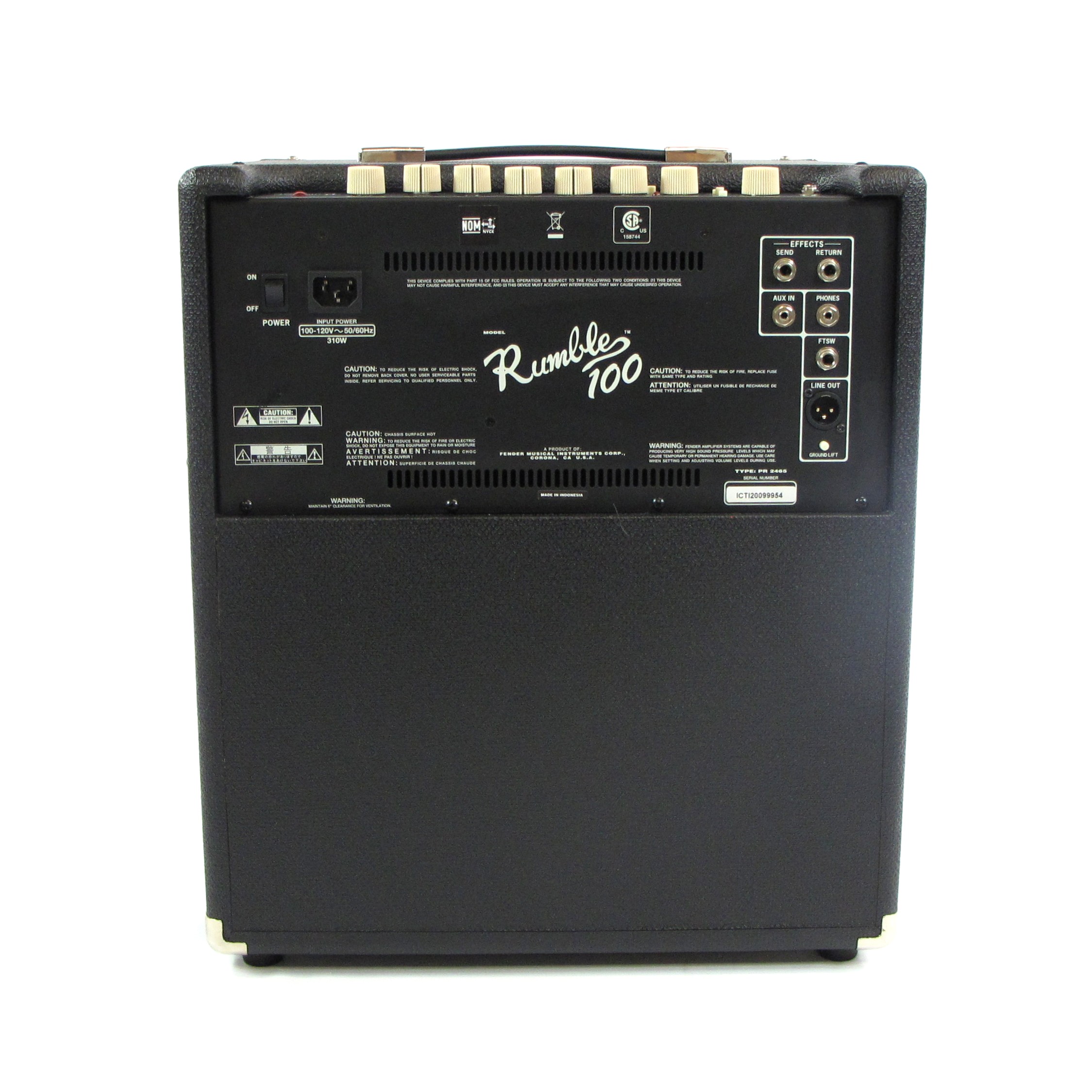 fender rumble 100 bass combo amplifier (copy)