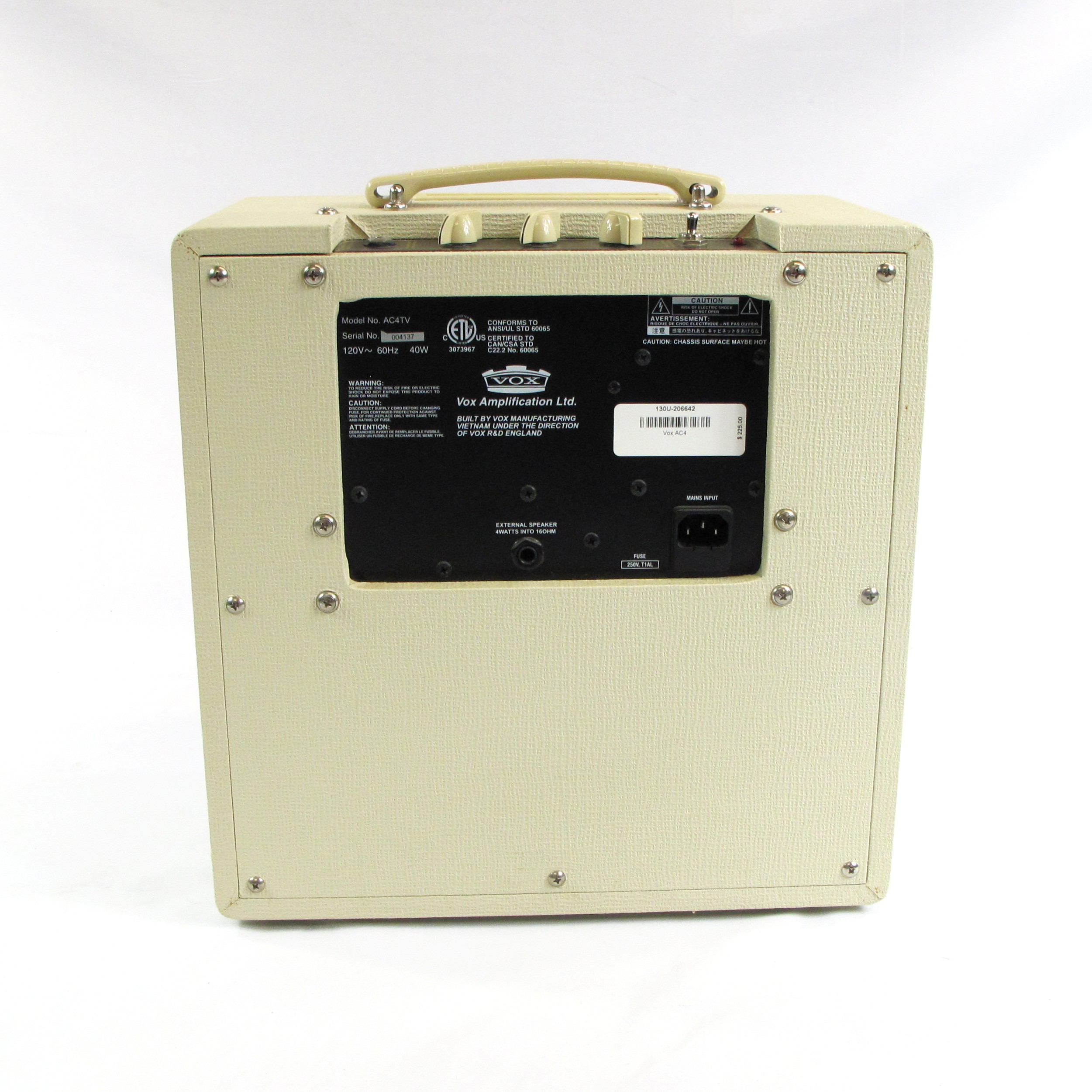 vox ac4tv tube combo amplifier