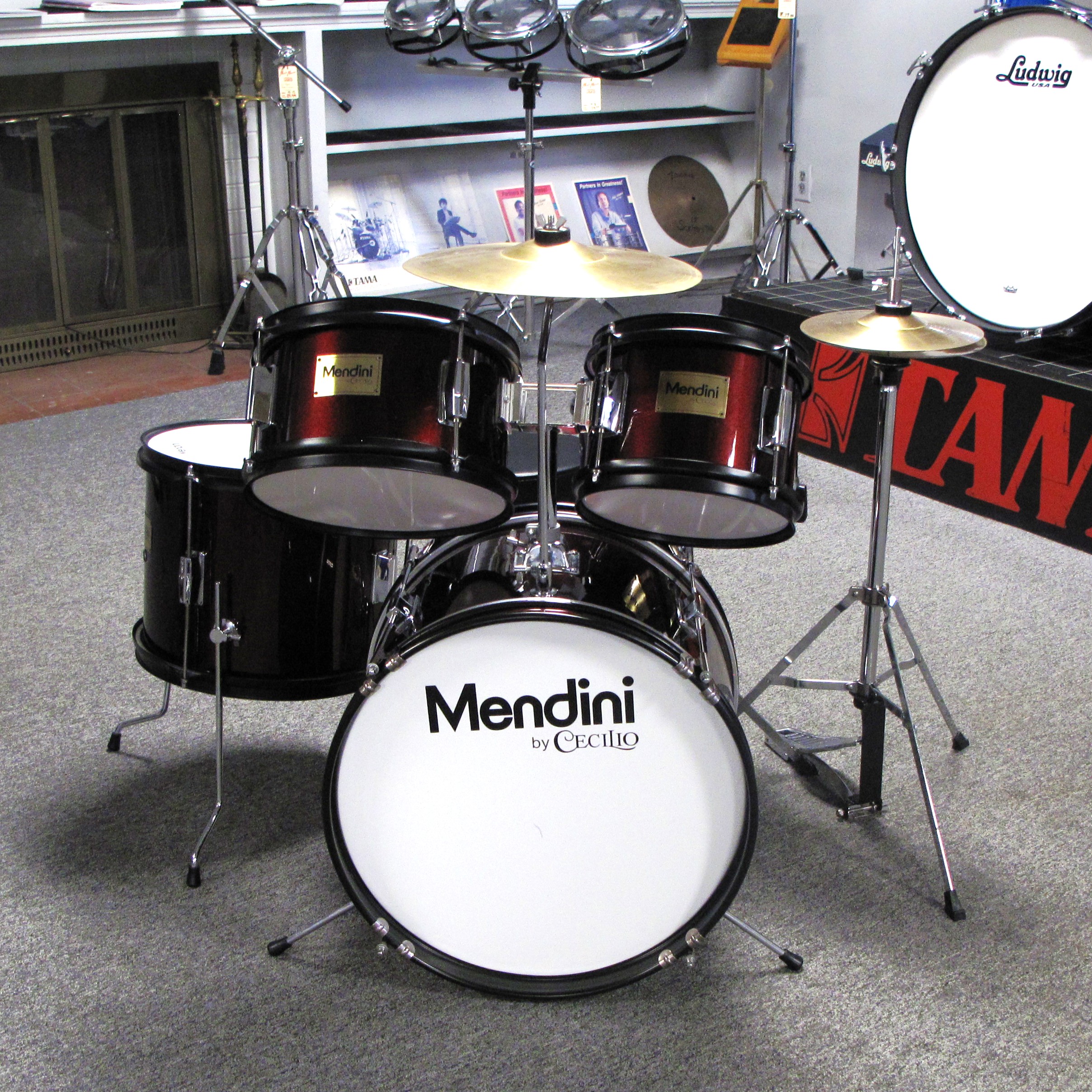 mendini junior drum set