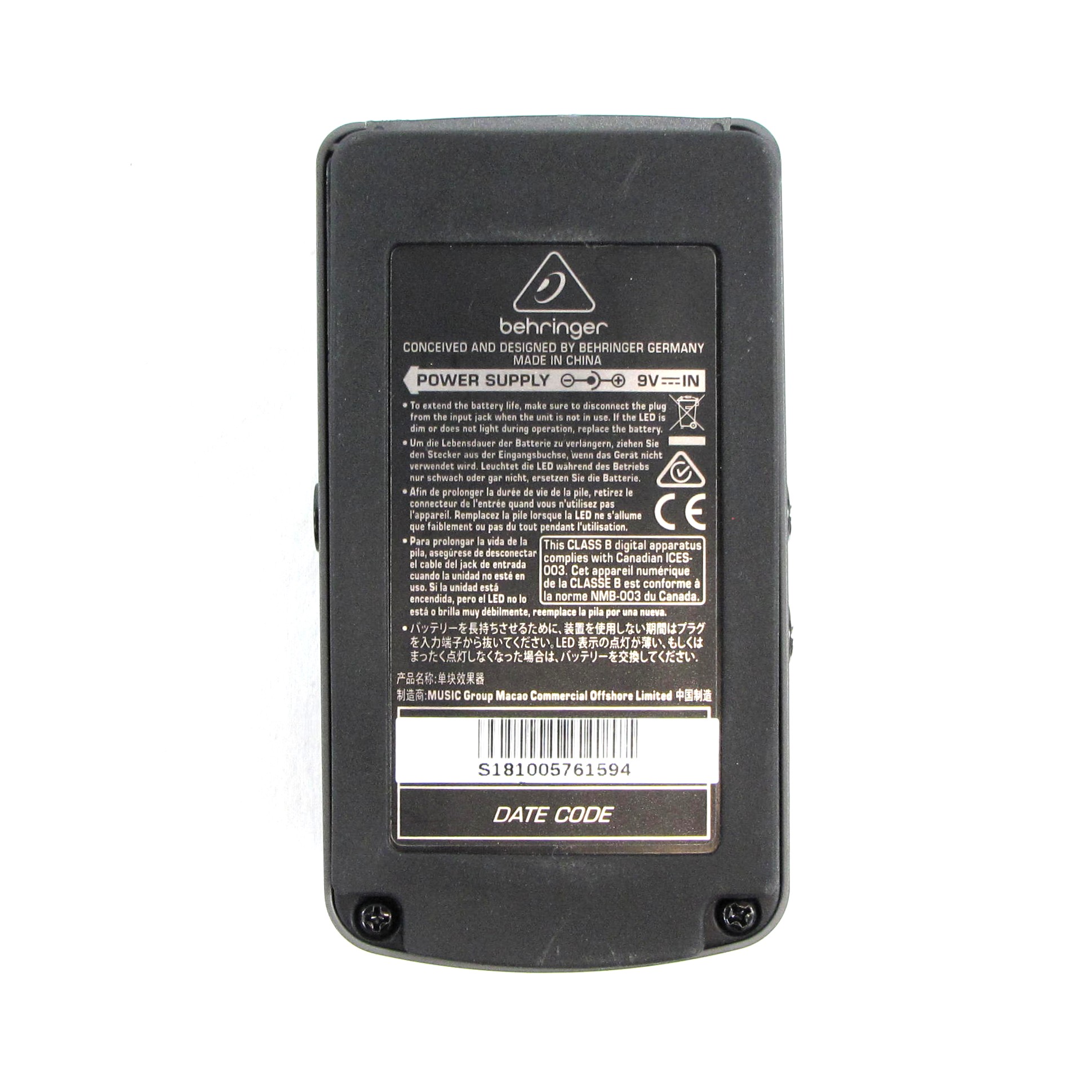 Behringer TU300 Chromatic Tuner Used